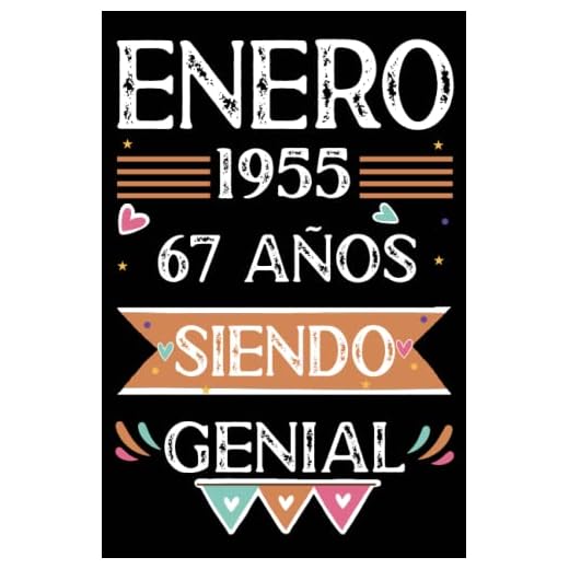 CUADERNO, Enero 1955, 67 Años Siendo Genial: 67 años. Libro de visitas, cuaderno, 110 páginas de felicitaciones, idea de regalo, regalo Para la esposa, novia, mujer, La madre