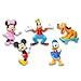 Mickey and Friends Mini Figures 5 Pack - Toy Bundle with 5 Cupcake Topper Figurines Including Mickey, Minnie, and More Plus Mickey Stickers and More (Party Supplies)