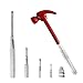 6-in-1 Hammer Screwdriver Set, Multi Tool Handy Hammer, Compact Screwdriver Set, Home Improvement Multi Tool, Household Tools with Phillips Screwdriver, Flat head Screwdriver and Nail Puller(Red)