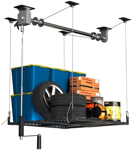 Overhead Garage Storage Rack,4x4FT Garage Ceiling Storage Racks,L...
