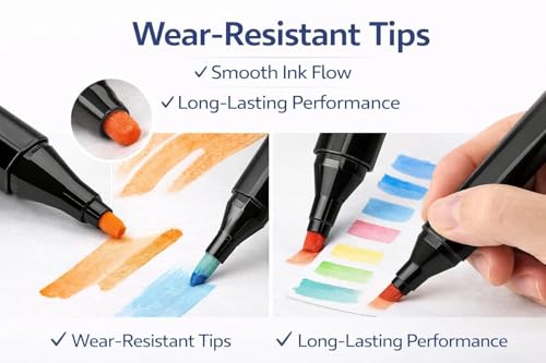 Image of Markers Sketch Pen Set Dual Tip Brush Pens Art Markers for Drawing Dual Tip Art Markers Set Chisel & Fine Colour Marker Set Markers Sketch Marker Drawing Marker (12 Color)