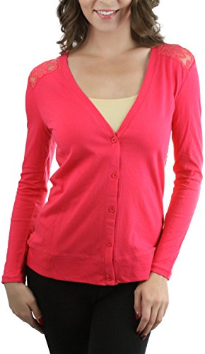 Image of ToBeInStyle Women's Long Sleeve Button Down V-Neck Cardigan