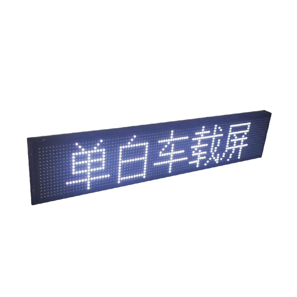 Kanduo JSY Affichage Panneaux Lumineux de Message de défilement programmables, Panneau LED P10 for Voiture LED programmable (Color : Bianco, Size : 100 * 19 * 3.8cm)