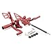 PROCNC Motorcycle Aluminum Rearsets Foot pegs Rear sets Footrest Fit for Suzuki GSXR1000 2000 2001 2002 2003 2004 GSXR750 1996-2005 SV650/SV650S SV1000/S 1998-2014 GSX600 2000-2005 (Red)