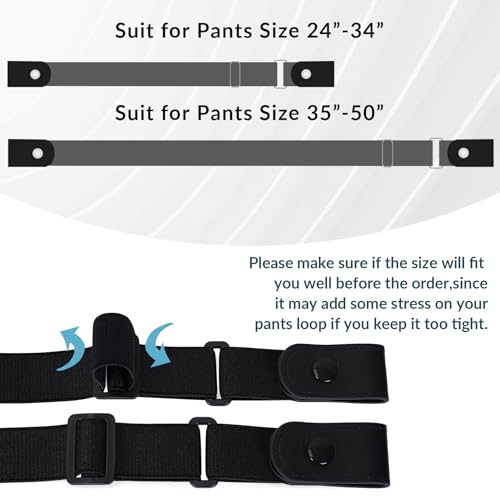 WERFORU 3 Pack No Buckle Invisible Stretch Belt Buckle-Free Elastic Belt for Women and Men (11-black+coffee+blue-No nickle/metal, Suit for waist size 22-34 inches)