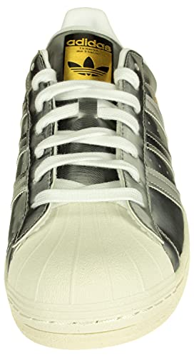 adidas Originals Mens Superstar Classic Low Top Sneaker Shoe, Footwear White/Core Black/Silver Metallic, 84