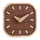 Nsaroche Reloj de Mesa de Madera, Elegante Y Estético, Ideal para Repisas de Entrada Y Oficinas.