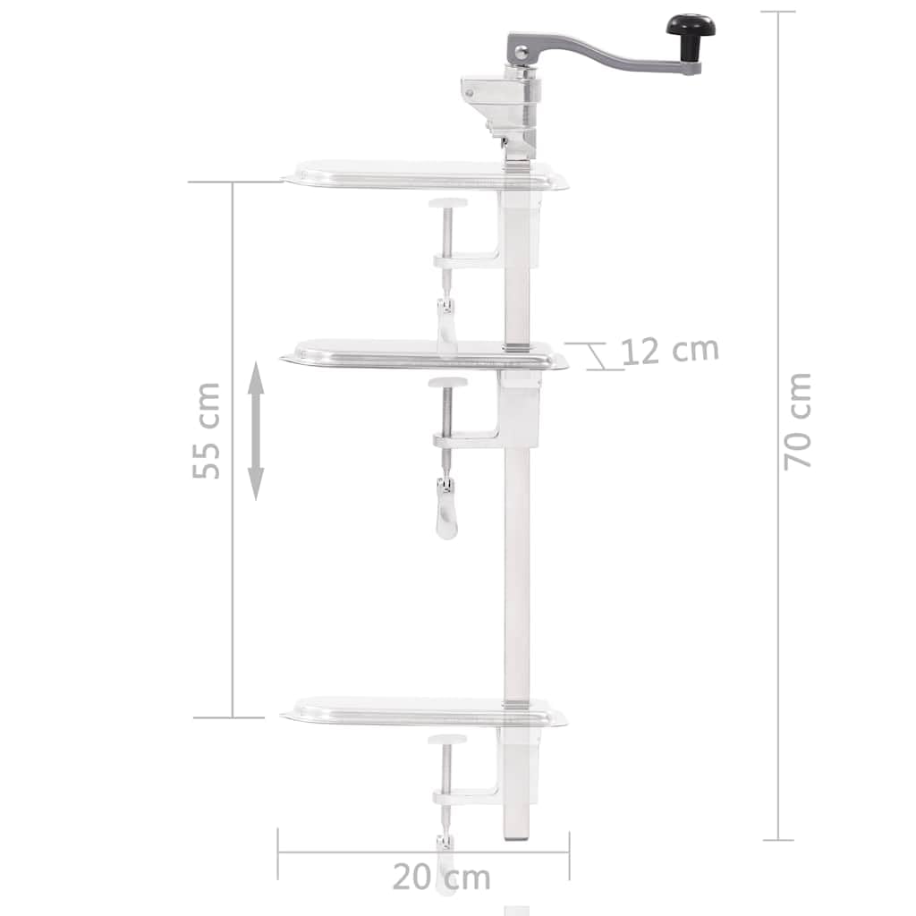 Profi Dosenöffner für Gastronomie und Haushalt, Tischmontage, aus robustem Aluminium und Edelstahl, 360 Grad drehbar