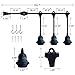 Fantado 19FT Triple Socket Plug in Black Pendant Light Cord for Lanterns Durable Hanging Lamp Kit for Home, Shop or Garage with On/Off Switch