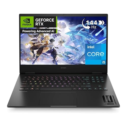 HP OMEN 16-wd0003sl Notebook, Intel Core i5-13420H, 16GB RAM DDR5, 512GB SSD PCIe NVMe, Display 16,1' FHD 144Hz IPS, Grafica Nvidia RTX 4050 6GB GDDR6, Wi-Fi 6, FreeDOS, Nero