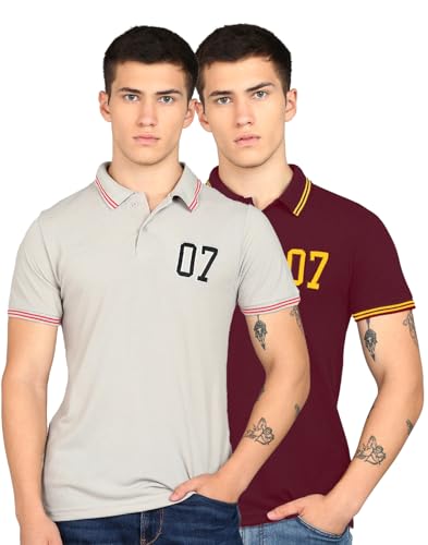 Image of INKKR Men's Soild Half Sleeve Polo T-Shirt Combo
