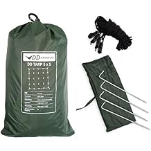 DD Hammocks - DD Tarp 5x5 - Olive Green 16ft x 16ft - 100% Waterproof Lightweight & Multifunctional Rainfly Extra Large Tarp Tent Group Shelter for Camping Day Trips Adventure & Scouts