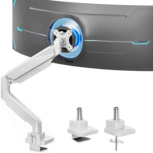 Image of Heavy Duty Single Monitor Mount for 13 inch-49 inch Curved Screens, White