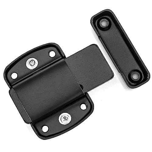 ZiYuya Cerradura de puerta de inodoro de baño, pestillo de puerta de perno giratorio, cerradura de puerta corrediza, pestillo de puerta de granero para gabinete de vino, armario, ventana negro - imagen 6