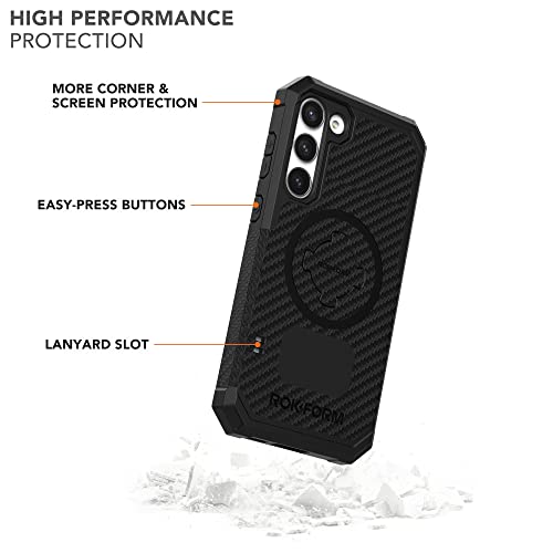 Image of Rokform - Galaxy S23 Plus Case, Rugged Series, Magnetic Case with Twist Lock, Drop Tested Armor (Black)