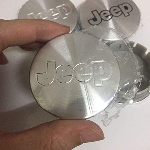 FCXBQ Car modified wheel cover for 4Ps Suitable for JE-EP JE-EP hub cap Cherokee Free Guest Guide Wrangler 56mm tire center cap black,Colour Name:Silver word Wheel cover kit accessories