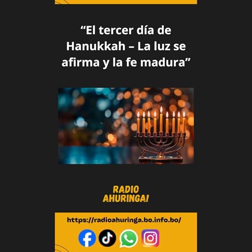 &ldquo;El tercer d&iacute;a de Hanukkah &ndash; La luz se afirma y la fe madura&rdquo;. Radio Ahuringa!.