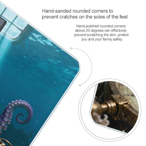 Báscula digital de baño Octopus Shipwreck Compass 400 lb miniatura 4