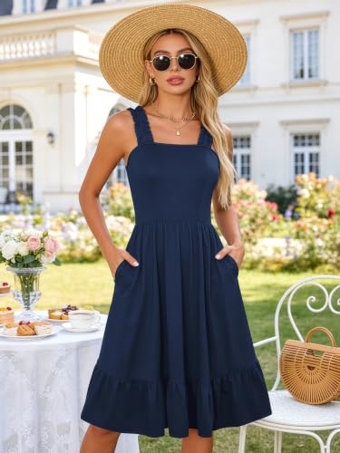 Image of Berydress Sundress for Women 2026 Cute Spaghetti Strap Summer Midi Dresses