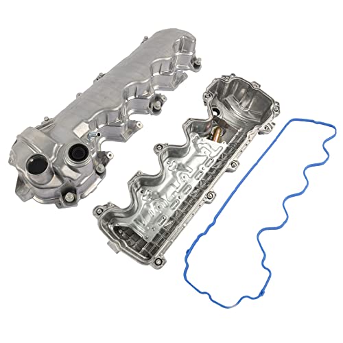 Image of Engine Valve Cover w /Gasket (Left & Right) Replacement for Ford Expedition F150 Truck F250 F350 Super Duty Mustang Lincoln Navigator 4.6L 5.4L 2004-2014 9L1Z6582C 9L1Z6582D