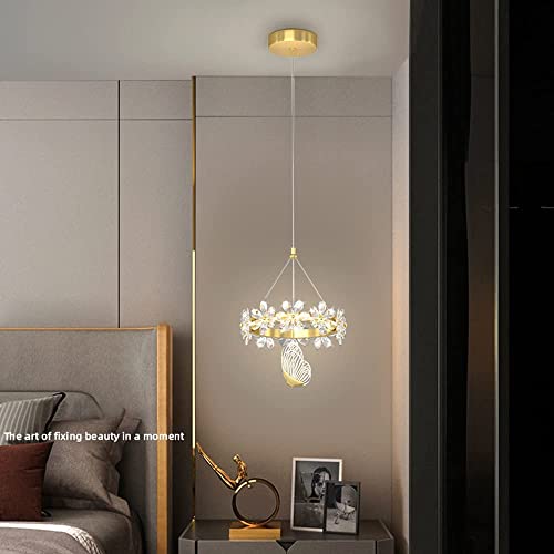 Lámpara de mariposa moderna de lujo con iluminación LED dorada de techo 3