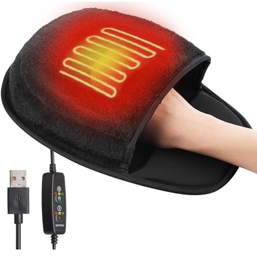 USB Heated Mouse Pad with 3 Adjustable Temperatures & 2/4/8 Hours Timer Settings