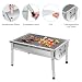SunJas Picknickgrill Edelstahl Holzkohlegrill, 40 x 28 x 21,5 cm