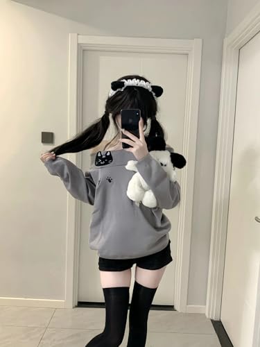 Women Y2K Off Shoulder Strap T-Shirts Cute Graphic Casual Long Sleeves Tops Kawaii Ribbing Trendy Outfits4