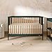 Dream On Me Clover 4-in-1 Modern Island Crib with Rounded Spindles in Olive, Convertible Crib, Mid-Century Meets Modern, Coordinates with The Clover Changing Counter