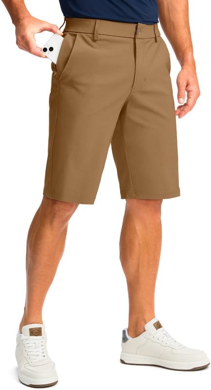 Men's Golf Shorts with 5 Pockets 11" Inseam Stretch Quick Dry Casual Work Dress Shorts for Men