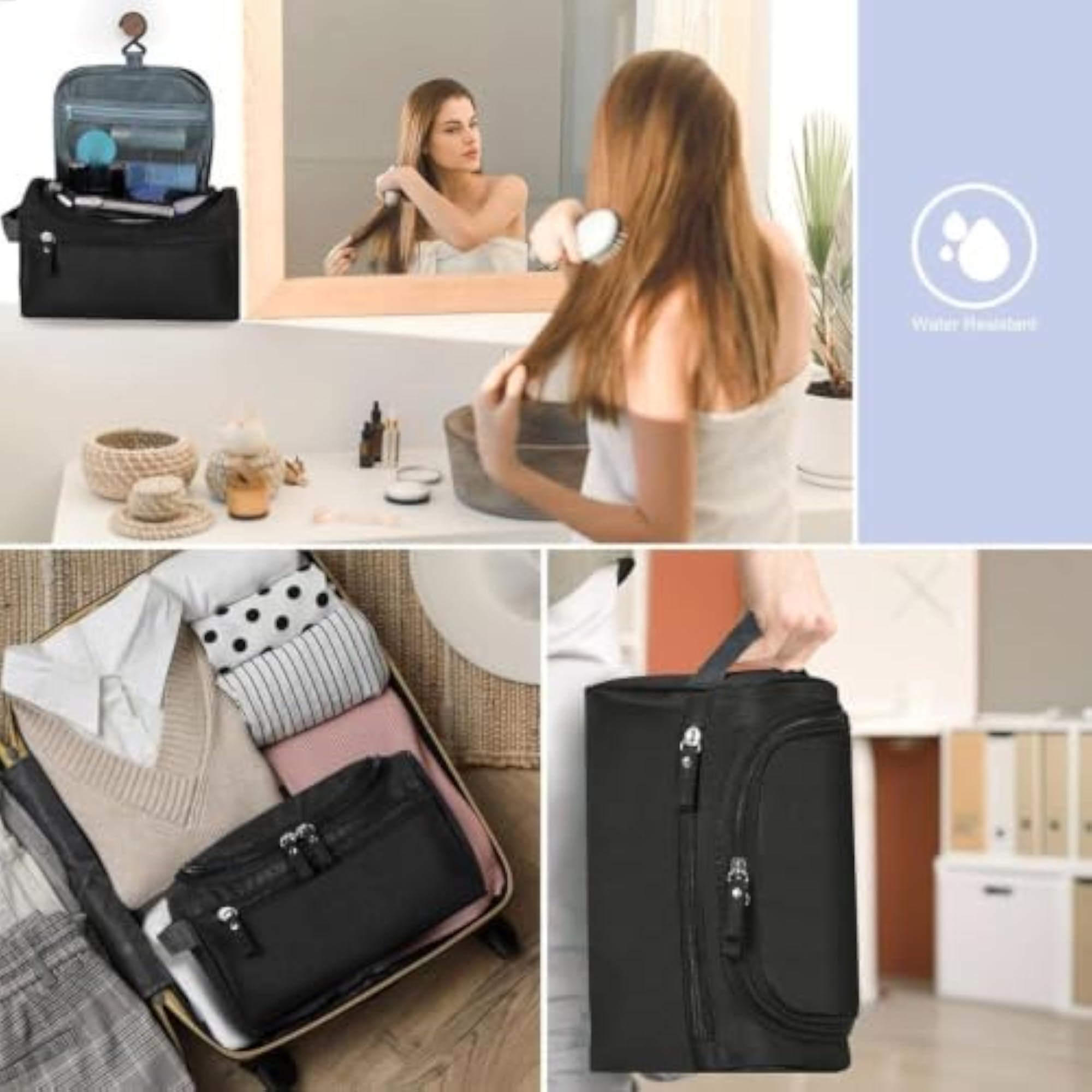 Bathroom Storage Travel Toiletry Bag, Spacious Design