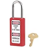 Master Lock 411RED Lockout Tagout Safety Padlock with Key