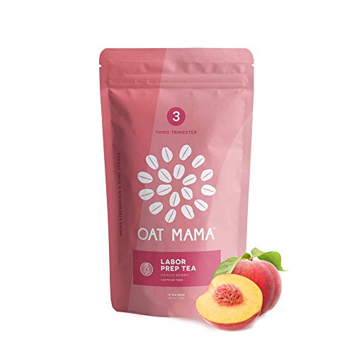 Oat Mama Labor Prep Tea: Peach Berry, Prepares Mind & Body for Birth in Third Trimester | Women Owned, Made in the U.S.A. (Organic Herbs, Raspberry Leaf), 14 Sachets, Makes 28 Cups