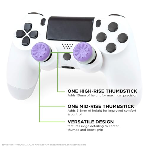 Image of FPS Freek Galaxy for PlayStation 4 (PS4) and PlayStation 5 (PS5) | Performance Thumbsticks | 1 High-Rise, 1 Mid-Rise (Purple)