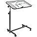 Produktbild COSTWAY Laptoptisch höhenverstellbar, Pflegetisch Notebooktisch Betttisch Sofatisch Rolltisch, neigbare Tischplatte mit Rollen (Grau)