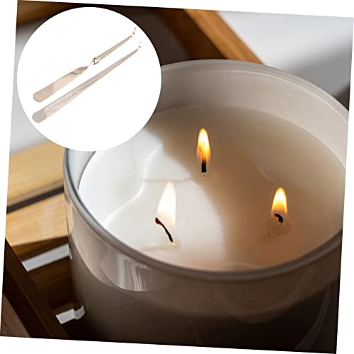 Tehaux 2Pcs Candle Tool Hook Tool Alloy Wick Dippers Wick Dipper And Snuffer Candle Extinguisher Tool Candle Wick Hook Fittings Candle Wick Hook Supply Candle Wick Tools Stainless Steel #TOP2