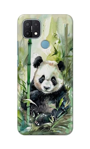 Image of Printed Hard Back Cover for Oppo A15 Back Cover (Panda -J1) -190724(EA)