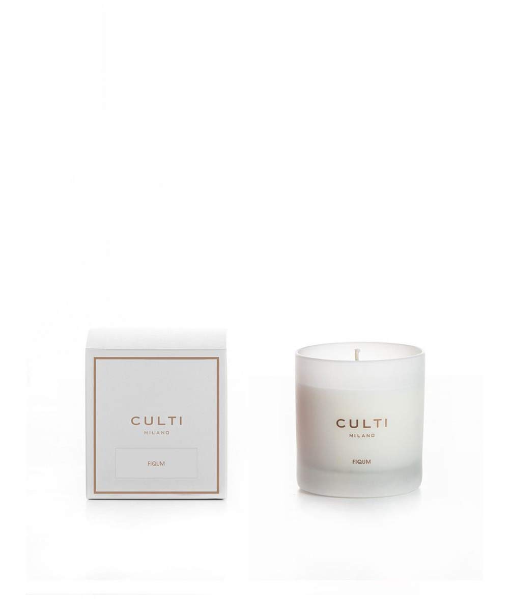 Culti Milano Bougie parfumée de style classique 270 g Parfum figue, fleurs de jacinthe et vanille – Durée : 40 h – Fabriquée en Italie