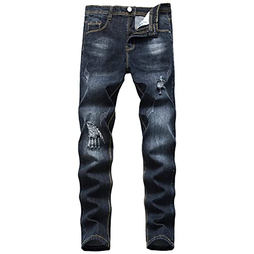 Jeans rasgados ajustados para hombre DGHM-JLMY