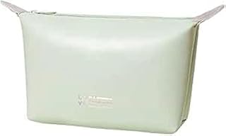 شنطة أدوات تجميل للسفر للنساء والرجال، شنطة مكياج محمولة مصنوعة من الجلد الصناعي ومقاومة للماء (لون أخضر مينت)