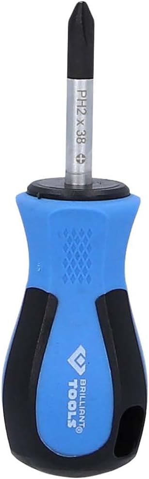 BRILLIANT TOOLSBT031032 Phillips Screwdriver PH2 Short Shape [Powered by KS Tools]