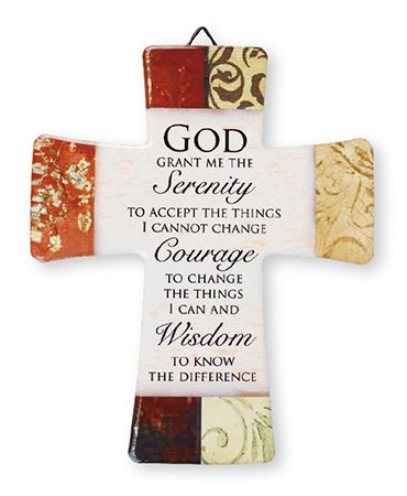 Serenity 14cm High Glazed Porcelain Ceramic Cricifix Cross 12806, 14L x 12W cm