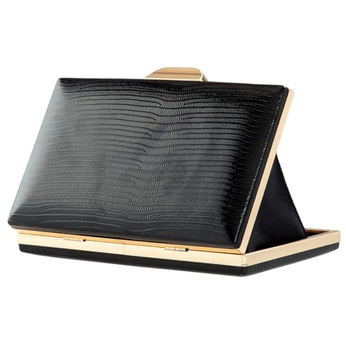 Image of JNB Women's Metallic Material Hard Case Evening Party Clutch