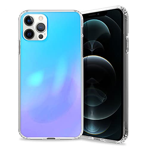 Roton For Iphone 12 Pro Case, Iphone 12 Aurora Case, Shockproof Screen & Camera Protection Bumper Case, Aura Holographic Aesthetic Iridescent Cover, 6.1 Inch, Aurora Clear #TOP7