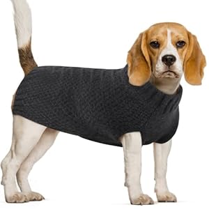 IECOii Dog Sweater Large Size DogLarge Dog Sweater for Male Female DogsNeutral Thick Warm Dog SweaterXL Dog Sweater for Christmas Thanksgiving HalloweenBeagle Corgi Large Dog SweatersDarkgrey XL