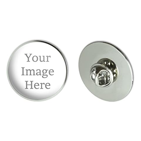 Graphics and More Personalized LARGE Round Lapel Hat Pin Tie Tack 1.1" | Customize With Your Own Image Cover