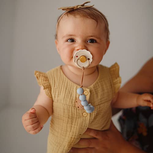 Frigg Daisy Confezione Da 2 Ciucci | Ciuccio In Lattice | Prodotto In Danimarca | Senza Bpa | Tettarella Simmetrica A Ciliegia | (Blush/Woodchuck, Taglia 1 (0-6 Mesi)) - 3