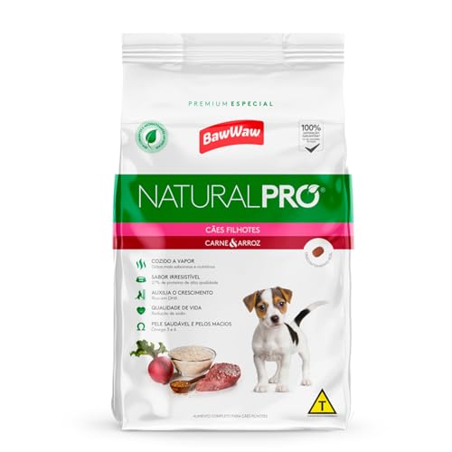 Ração BAW WAW Natural Pro para cães filhotes sabor Carne e Arroz - 6kg