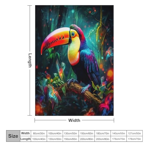 Couverture polaire toucans légère et thermorégulatrice pour lit douillet - 6