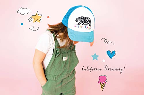 California Bear Flag Hat Kids Trucker Hat. Baseball Mesh Back Cap fits Baby, Toddler and Youth4